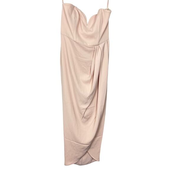 Shona Joy Strapless Cream Maxi Dress - Picture 5 of 8